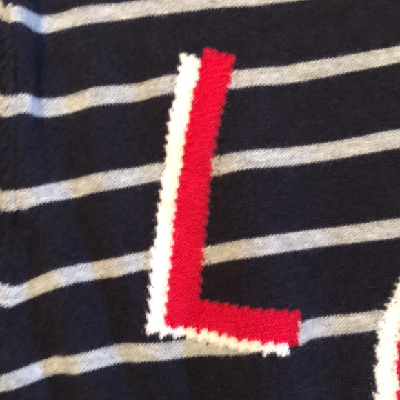 Talbots Blue Stripe LOVE STRIPE Crewneck Sweater - Picture 7 of 12